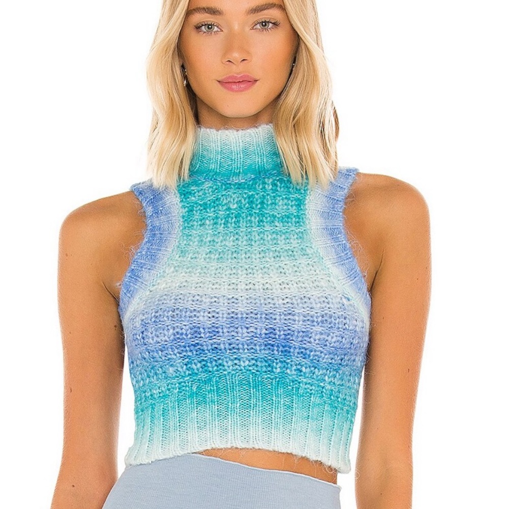For Love & Lemons Rosa Crop Tank Sweater- Small
